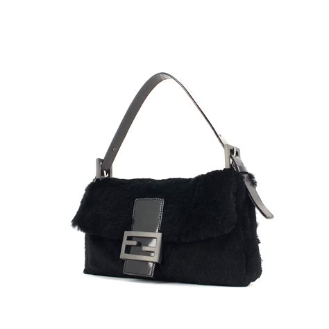 pochette in pelle nera fendi|borse donna fendi it.